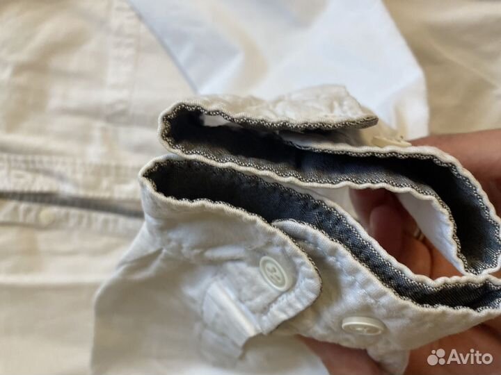 Белая хлопковая рубашка zola 164 170