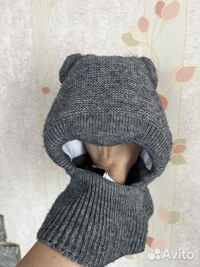 Шапка шлем зимняя