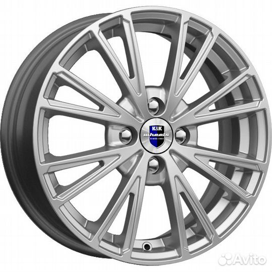 Диски K&K Меандр 6x16 4*100 ET50 DIA60.1 Сильвер Литой