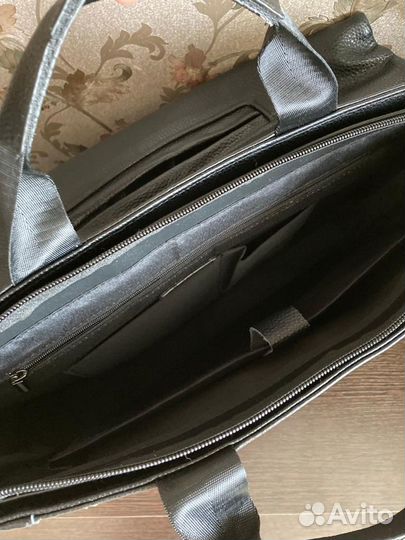 Мужская кожаная сумка Armani портфель