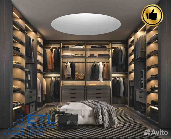 Система умной подсветки мебели и гардероба с датчи