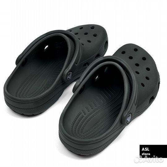 Оригинал crocs мужские кроксы Темно-серый (slate g