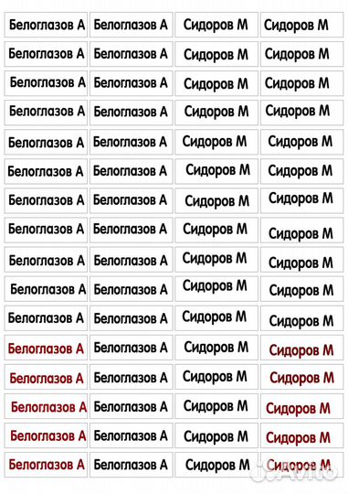 Термонаклейки на одежду именные