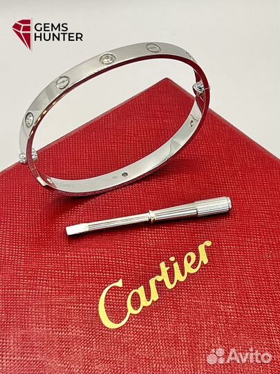 Браслет cartier love с бриллиантами