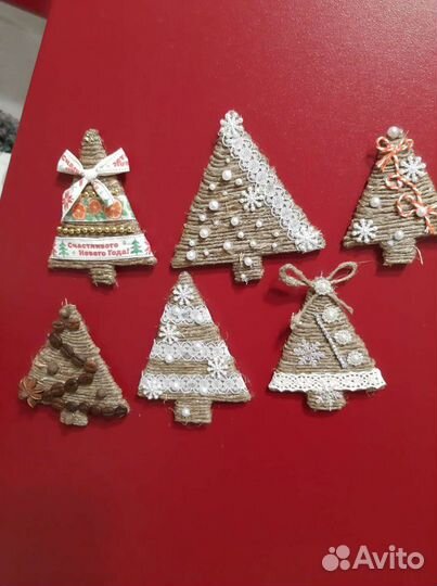 Магнит зайка, ёлочки и топиария