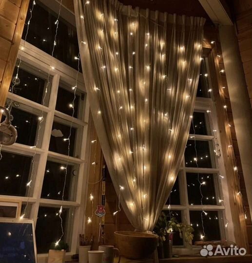 Гирлянда-штора новая