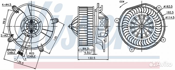 Моторчик отопителя 87103 Nissens