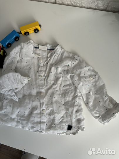 Пакет вещей 74 80 размер, рубашка zara лен
