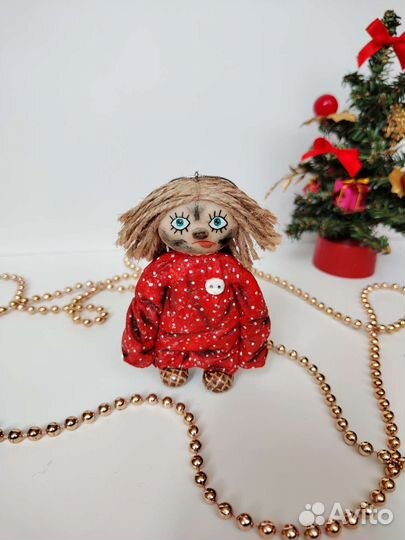 Ватная игрушка на елку