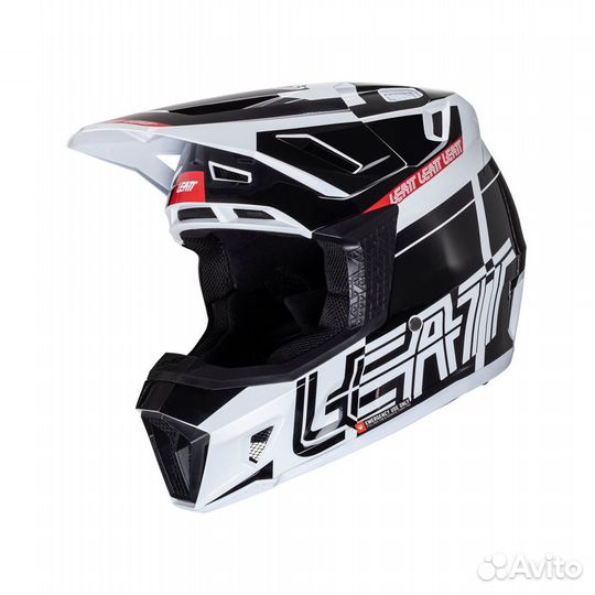 Эндуро Шлем Leatt Moto 7.5 Helmet Black White 2024