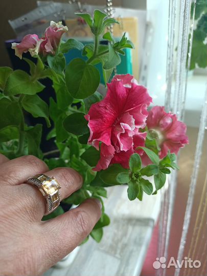 Перстень с цитрином 18