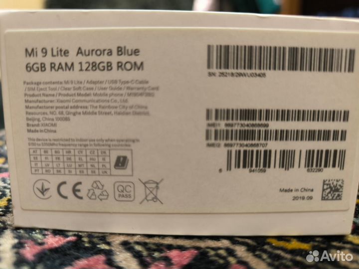 Xiaomi Mi 9, 6/128 ГБ