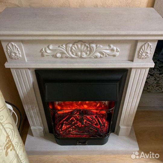 Электрокамин Fobos/Majestic с порталом Adelaida
