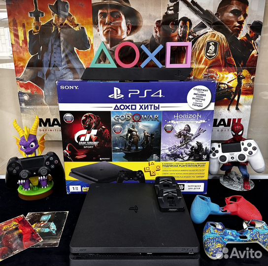 Sony playstation 4 slim 1tb 2208b + 12 топ игр