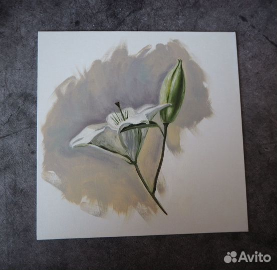 Картина маслом Лилии цветы
