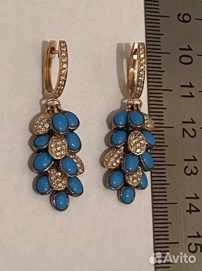 Золотые серьги 750 проба