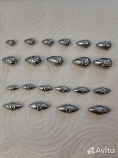 Грузило для кружков жерлиц скользящее капля оливка