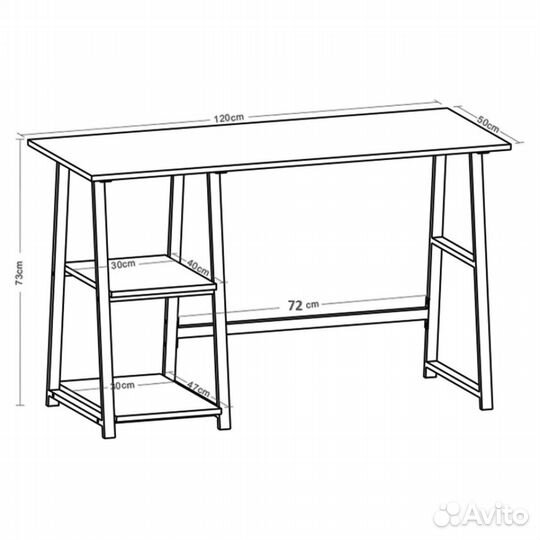 Стол на металлокаркасе 