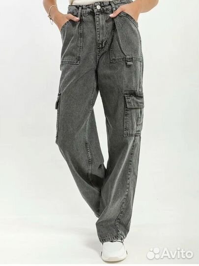 Джинсы карго женские