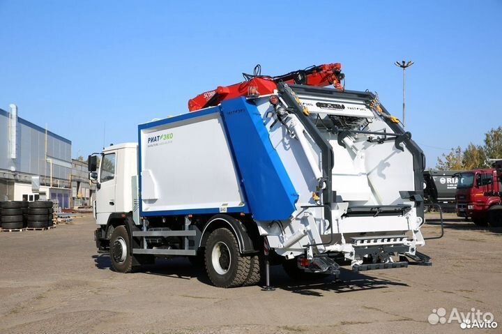 Мусоровоз 14м3 на шасси маз 5340 с кму rasim