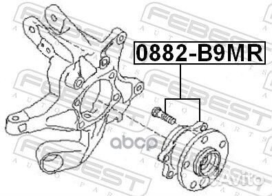 Ступица колеса зад прав/лев 0882B9MR Febest
