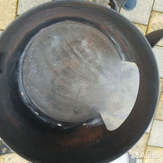 Печь учаг 3 мм с чугун казаном 16 литров, крышка