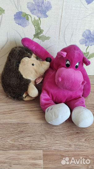 Игрушки бегемот и ежик