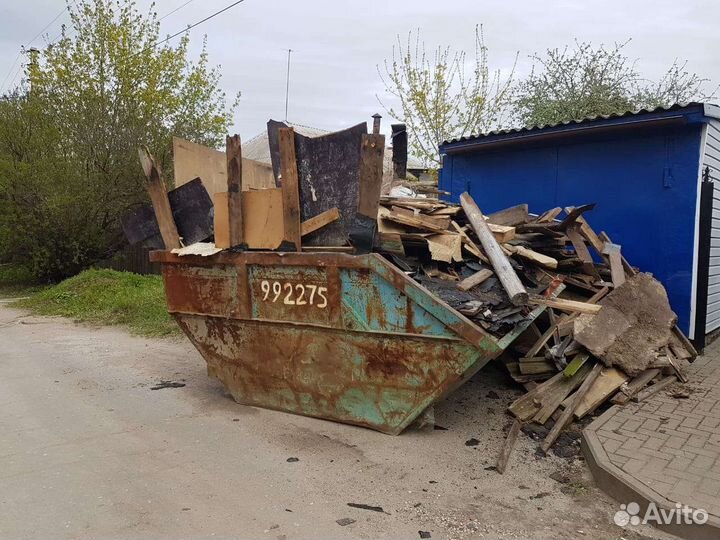 Вывоз мусора контейнером 8м3