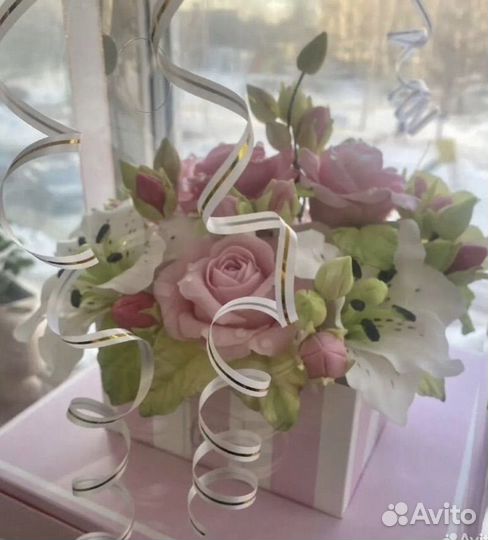 Цветы из шоколада ручной работы