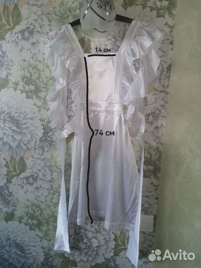 Школьный фартук атласный