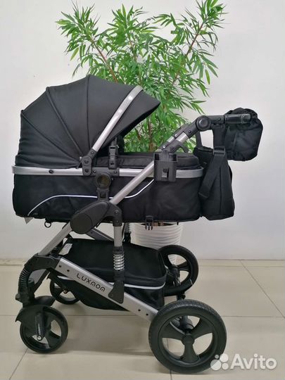 Новая коляска Luxmom 558 3в1 NEW (Black)