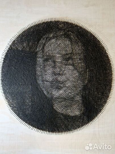 Портреты по фото из нитей