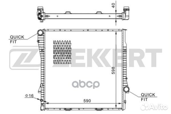 Радиатор охл. дв. BMW X5 (E53) 00- mk-1561 Zekkert