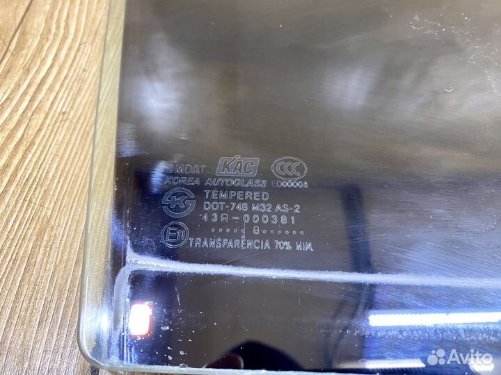 Стекло задней правой двери Chevrolet Lacetti