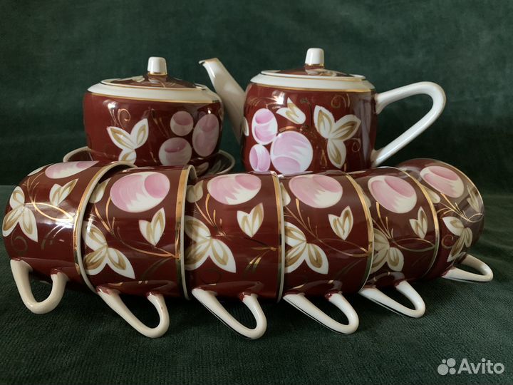 Чайный сервиз Слива вербилки СССР