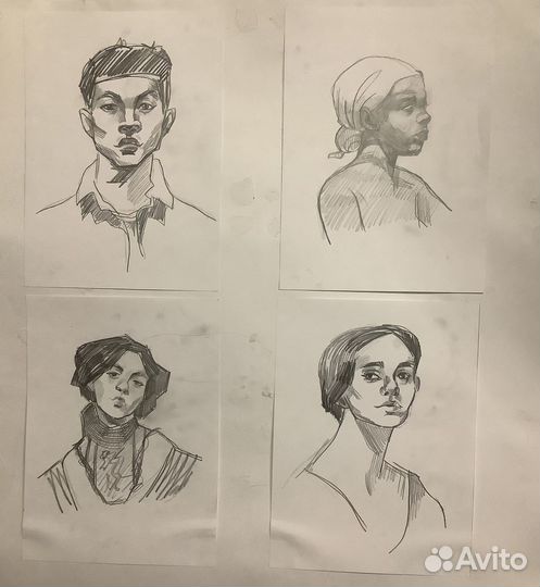 Наброски людей А4