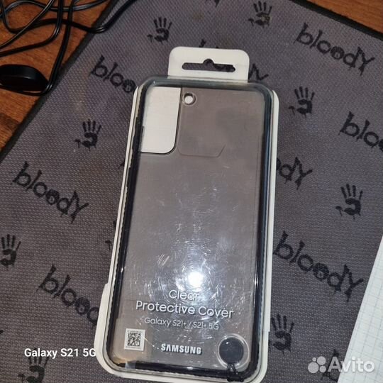 Чехол Samsung Clear Protective Cover S21+ Black fr