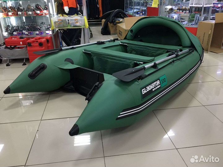 Лодка пвх Gladiator E330 Pro зеленая