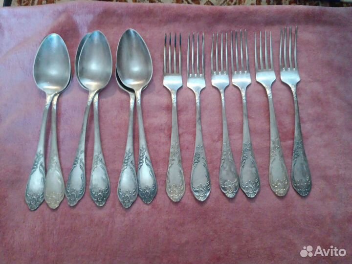 Столовые приборы мельхиор СССР классик