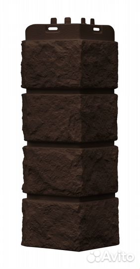 Фасадные панели Грандлайн Колотый камень коричневы