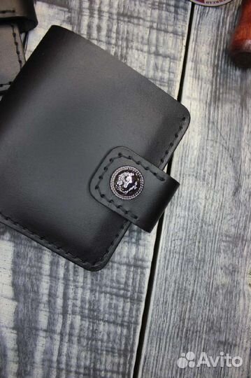 Карманное портмоне ручной работы из кожи