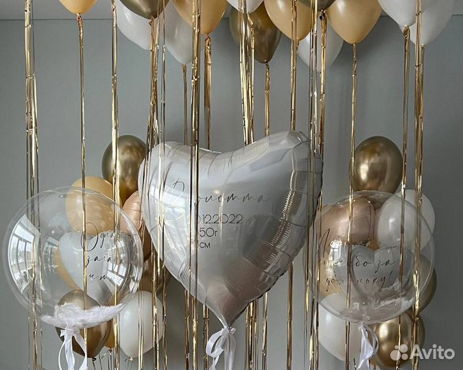 Оформление воздушные шары на выписку из роддома