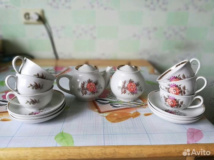 Чайный сервис СССР. Первомайский фарфоровый завод