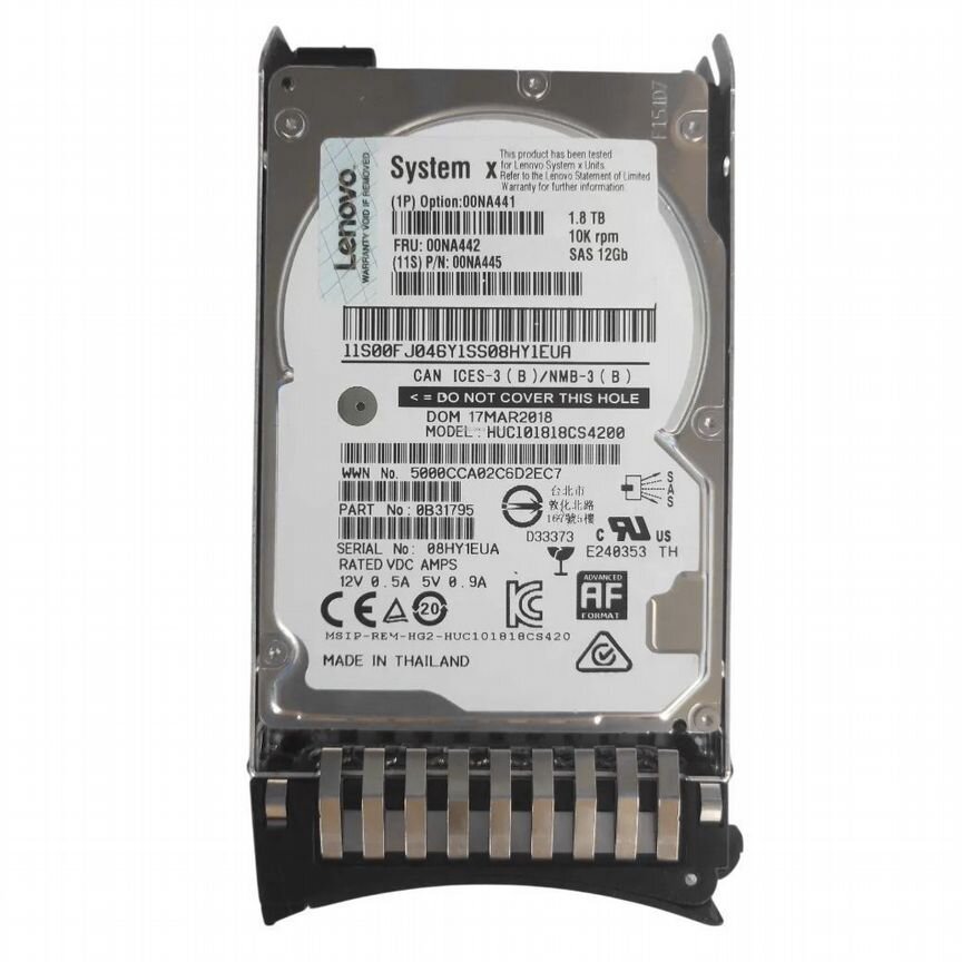 [00NA445] Жесткий Диск Ibm 1,8tb Sas 2,5" Hdd 00na445