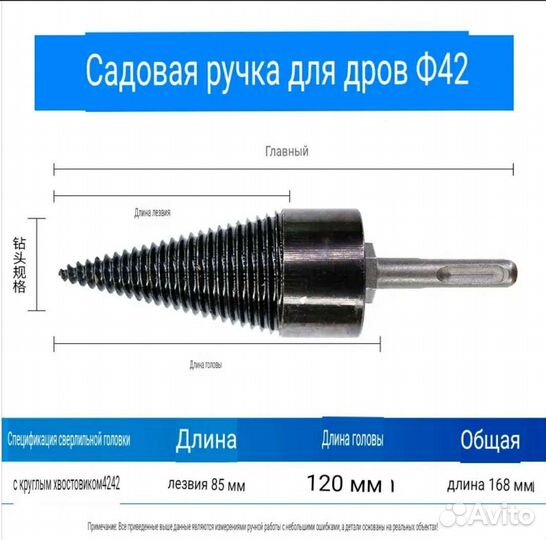 Измельчитель древесины Сверло для колки дров Оптом