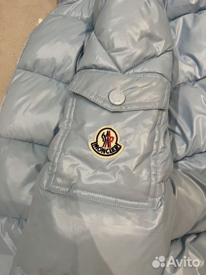 Пуховик moncler maya голубой