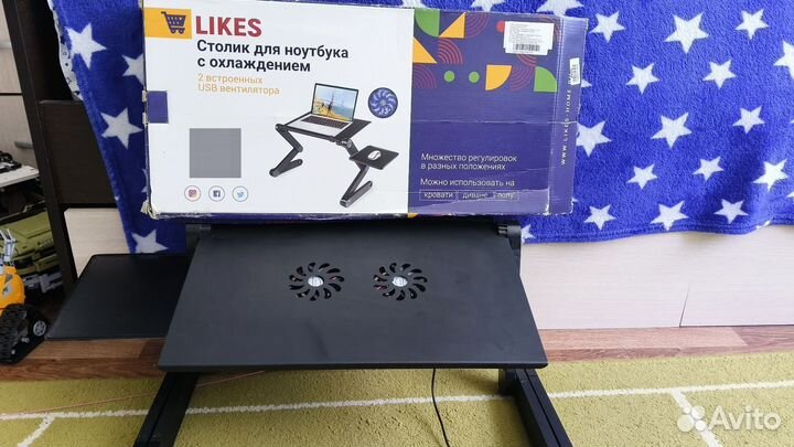 Подставка под ноутбук с 2- мя вентиляторами