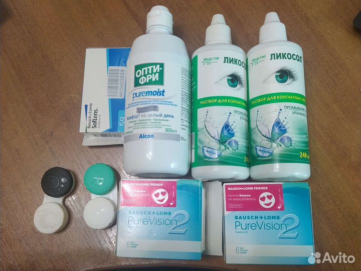 Контактные линзы и жидкости все вместе