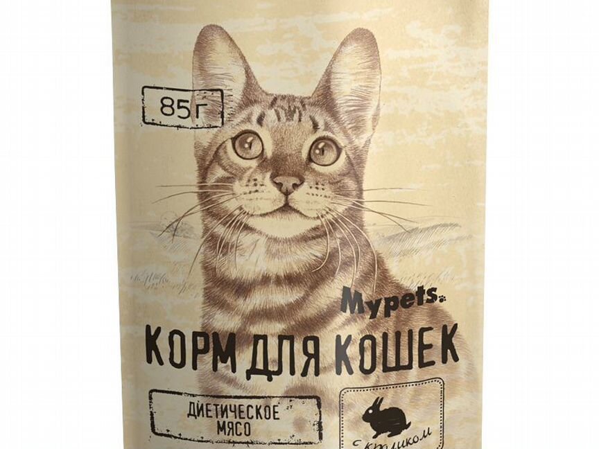 Mypets влажный корм корм для кошек с кроликом