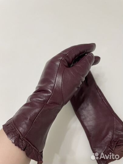 Перчатки женские кожаные 7